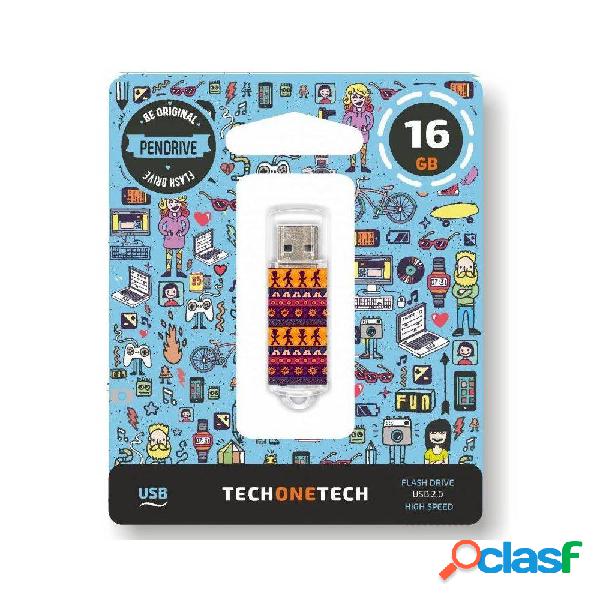 Pendrive 16GB Tech One Tech Tribal Questions USB 2.0