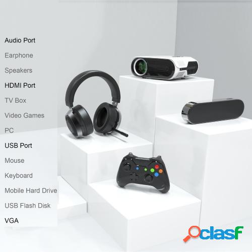 Proyector GX500 4K 1080P con WiFi y Bluetooth 8000 Lumen
