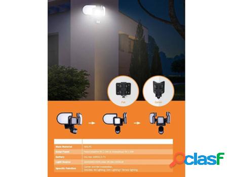 Proyector y Aplique de Exterior SOLARGEO Bivio (Negro -