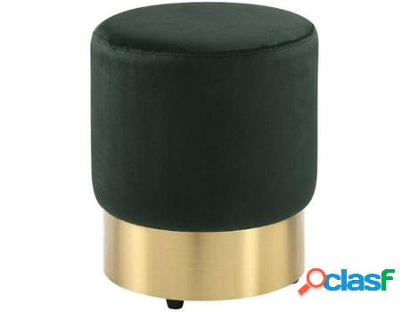 Puf VENTE UNIQUE Layal II (Tejido - Verde - 38x32x32 cm)