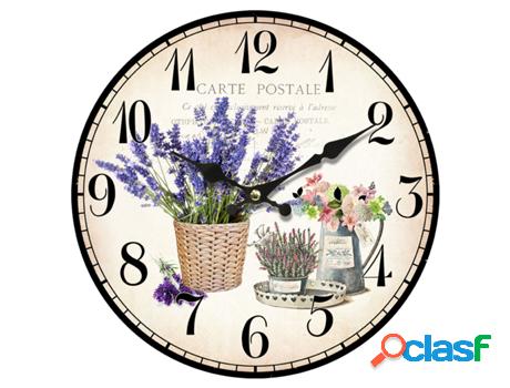 Reloj Lila de MDF 34*4*34cm