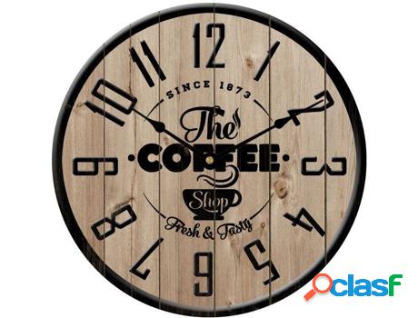 Reloj VENTE UNIQUE La Havane (Beis - Madera - 30x30x4 cm)