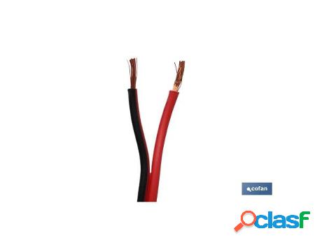 Rollo 100m cable paralelo rojo/negro (2x0,75)