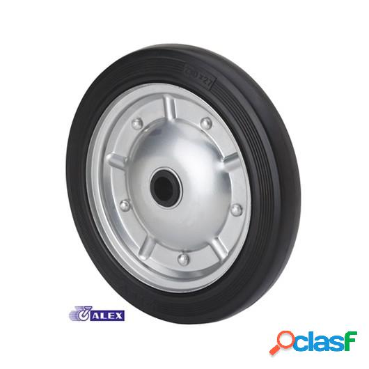 Rueda Fija Maciza 200Mm 2-0209 B/20X44 160Kg.Rod B/Goma Neg