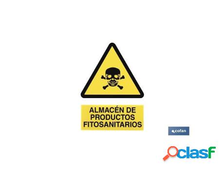 Señal poliestireno 297 x 210 mm productos fitosanitarios