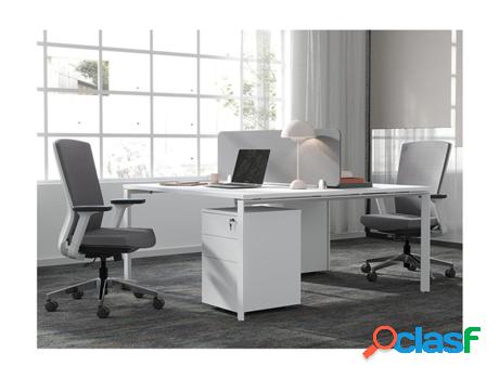 Silla Operativa VENTE-UNIQUE (Tela - Gris - 99x67x59 cm)