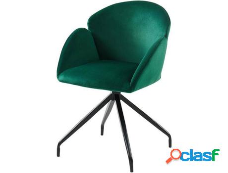 Silla VENTE UNIQUE Auxane (Verde - Tejido - 81x57x60 cm)