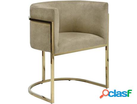 Silla VENTE UNIQUE Peria (Beis - Tejido y Metal - 76x60x56