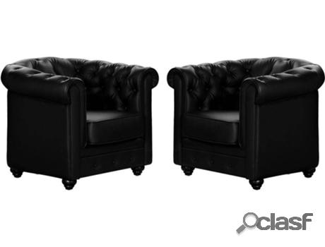 Sillón VENTA-UNICA (Negro - Piel Sintética - 72x82x78 cm -