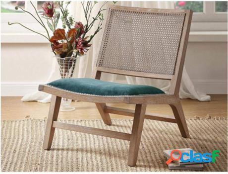 Sillón VENTE UNIQUE Leraki (Azul - Tejido y Mimbre y Madera