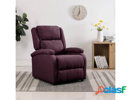 Sillón VIDAXL reclinable Púrpura (Tela - 70 x 93 x 98 cm)
