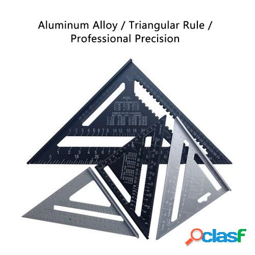 Sistema británico / sistema métrico Regla triangular 90 °