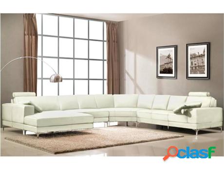 Sofá LINEA SOFA Donatello Ii (Beis - Piel - 91 x 384 x 335