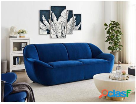 Sofá VENTE UNIQUE Manitoba (Azul - Tejido - 83x240x92 cm)