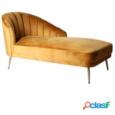 Sofá chaise longue tapizado color mostaza