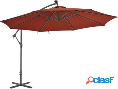 Sombrilla VIDAXL (Naranja Terracota - Poliéster - 350 cm)