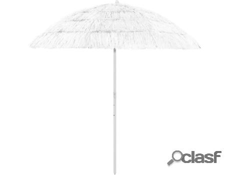 Sombrilla de Playa VIDAXL Hawaii (Blanco - Poliéster - 240
