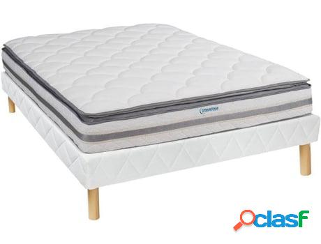 Somier + Colchón DREAMEA Canterbury (Tejido y Madera -