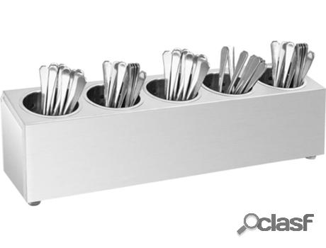 Soporte de Cubiertos VIDAXL Rectangular Inox 5