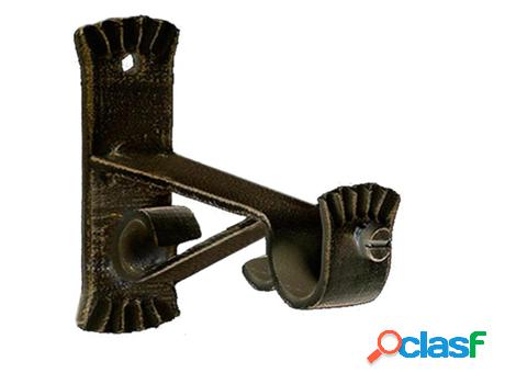 Soporte forja ø 20 mm. caracol negro / dorado juego 2