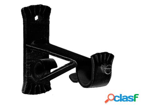 Soporte forja ø 20 mm. caracol negro juego 2 piezas