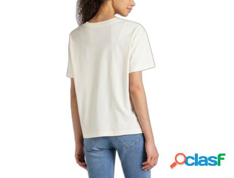 T-Shirt de Pescoço Casual Da Tripulação Feminina Lee