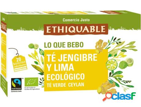 Té Verde Con Jengibre y Lima Bio ETHIQUABLE (20 Bolsitas