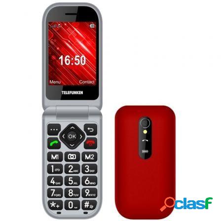 Telefono movil telefunken s450 para personas mayores/ rojo