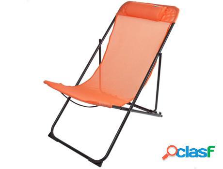 Tumbona AKTIVE (Naranja - Acero, Textil - 80x55x89 cm)