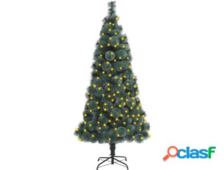 Árbol de Navidad VIDAXL con Luces LED y Soporte (Verde -