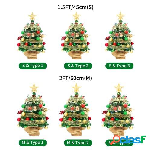 Árbol de Navidad de mesa de 1.5 pies con estrella superior