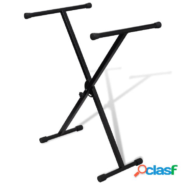 vidaXL Ajustable Soporte Solo De Teclado Musical Marco-X