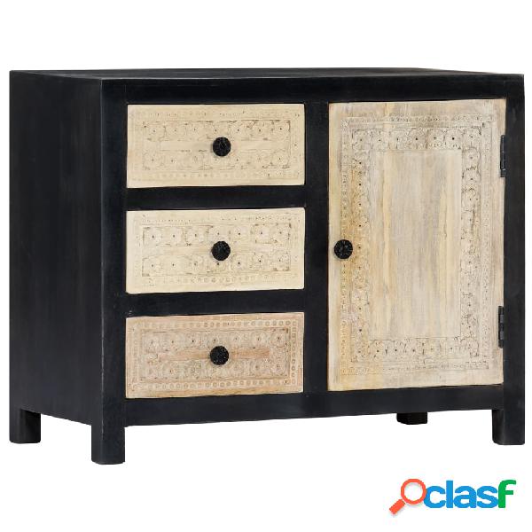 vidaXL Aparador tallado a mano madera maciza de mango gris