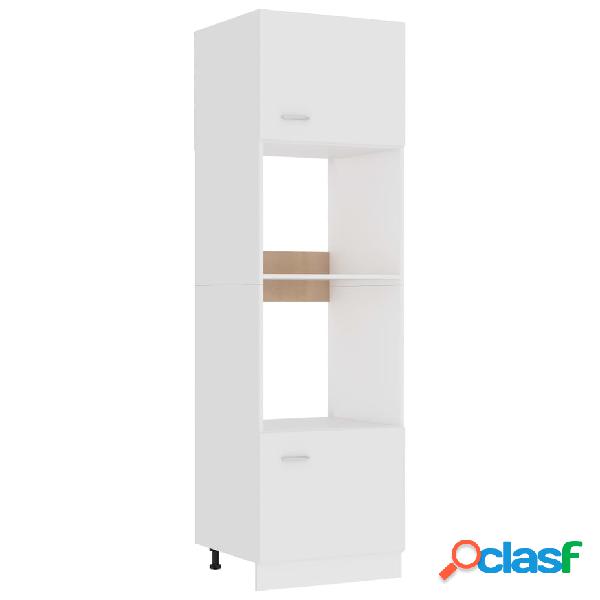 vidaXL Armario de microondas madera contrachapada blanco