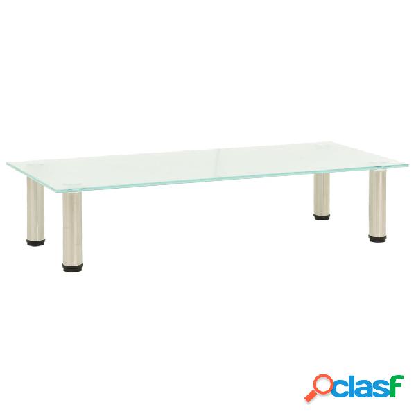 vidaXL Mueble para TV de vidrio templado esmerilado 80x35x17