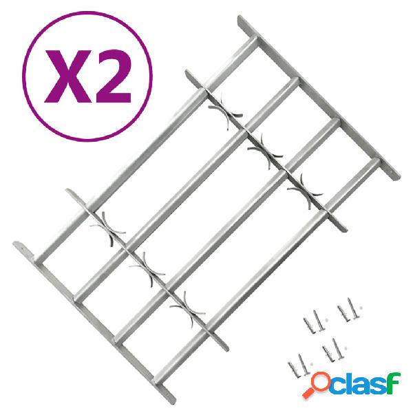 vidaXL Rejas de seguridad de ventana ajustables 2 uds