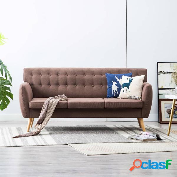 vidaXL Sofá de 3 plazas tapizado de tela 172x70x82 cm