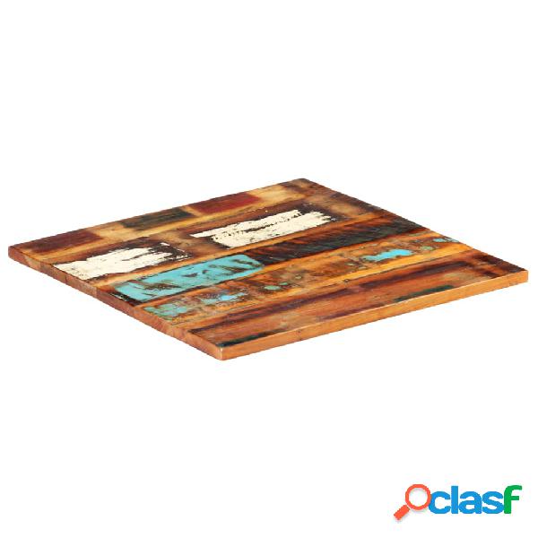 vidaXL Tablero mesa cuadrada madera reciclada maciza 60x60