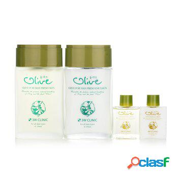 3W Clinic Olive For Man Set: 2x Fresh Skin, 2x Fresh