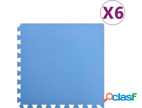 Alfombra Puzzle VIDAXL EVA Azul (6 piezas - 2,16 m²)