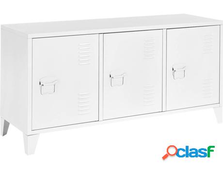 Aparador BELIANI Cardiff (Aço - Branco - 40 x 120 x 60 cm)