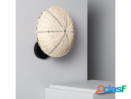 Aplique de Pared LEDKIA (Negro - E27 - 40 W - Ratán)