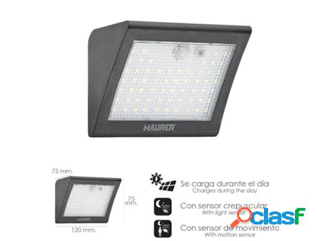 Aplique solar led 250 lumenes con sensor de movimiento y