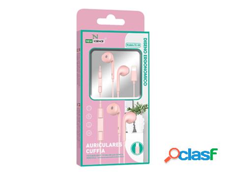 Auriculares Con Cable New Science L-8 (Rosa)