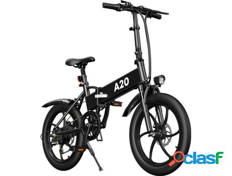 Bicicleta Elétrica ADO Cross-Country Plegable (20" - Negro-