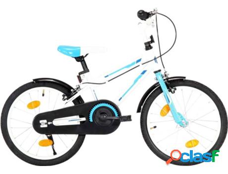 Bicicleta Infantil VIDAXL Blanco y Azul (Edad Mínima: 5