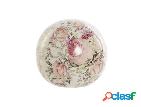 Bola Decorativa Dkd Home Decor Flores Loza (12 X 12 X 12 Cm)