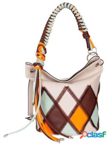 Bolso Martina K Rombos En Colores Naranja