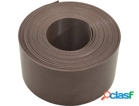 Borde para Jardín VIDAXL PE 10cm (Castaño - 1000x10 cm -