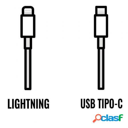 Cable de carga apple de conector usb tipo-c a lightning/ 2m